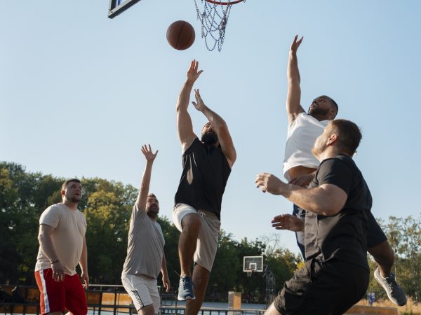 Basketball player on the court